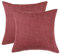 sourcing map Dekokissenbezug 2er Set Dekorative Kissenbezug Leinen Kissenhülle 45x45cm aus Baumwolle mit Reißverschluss für Dekokissen Zierkissen Sofakissen usw. Rot