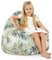 Italpouf Kindersitzsack L, Sitzkissen, Indoor & Outdoor, Sitzsack Sessel für Kinder, EPS Perlen Füllung, Abnehmbarer Bezug, Wasserdicht, Zertifiziert, Botanik