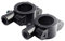 Abrazadera de montaje del espejo del manillar de la motocicleta, 2 piezas Negro Universal Manillar de la motocicleta Retrovisor Espejos laterales Adaptador Soporte de montaje 10mm 7/8 Adaptador de ab
