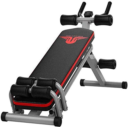 JWCN Verstellbare Fitness-Bänke Fitness-Training Sit-Up-Bank Neigen Sie eine multifunktionale Hantelbank Bauch Rücken Hanteln Widerstandsbänder Fitness-Training Krafttraining-C. Uptodate