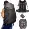 CKLHCFF Rucksack-Regenschutz (20-100L) Verbesserte wasserdichte leichte tragbare Rucksack-Abdeckung zum Wandern zum Schutz von Schultaschen im Freien Black-XXL