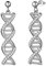 Aurora Tears Infinity Spiral DNA Doppelhelix Chemie Wissenschaft Ohrstecker 925 Sterling Silber Biologie Molekül Ohrring für Medizinstudenten DE0249W