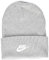 Nike Unisex U Nsw Beanie Utility Futura Hat, dk grey heather/white, Einheitsgröße EU