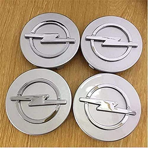 AKXBEFU 4 Stück Radnabenkappen für Opel Astra H G J Insignia Mokka Zafira Corsa 64MM, Nabendeckel Radnabenabdeckung Nabenkappen Felgendeckel Radkappen Wheel Hub Caps