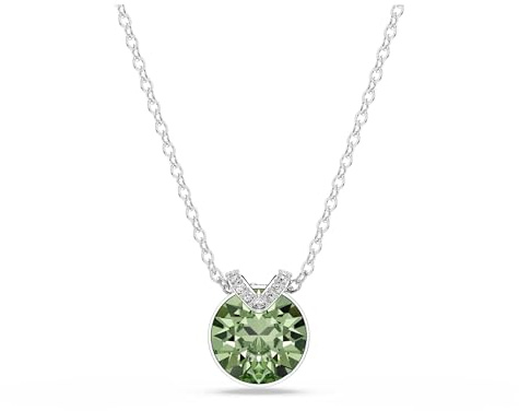 Swarovski Pendentif Bella V, Taille ronde, Vert, Placage de ton or