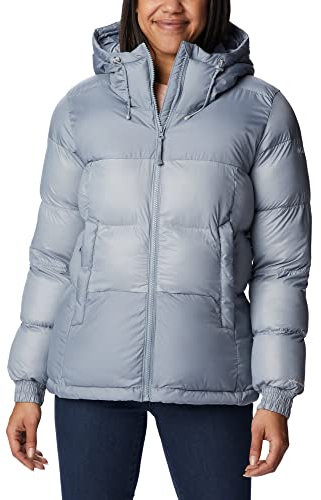 Columbia Pike Lake 2 Hooded Insulated Jacket, Chaqueta Acolchada Con Capucha para Mujer, Tradewinds Grey, Talla M