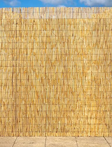 Papillon Peeled Reed Natural Screening Roll Privacy Wind/Sun Protection 3m x 1.5m (9ft 8in x 4ft 9in)