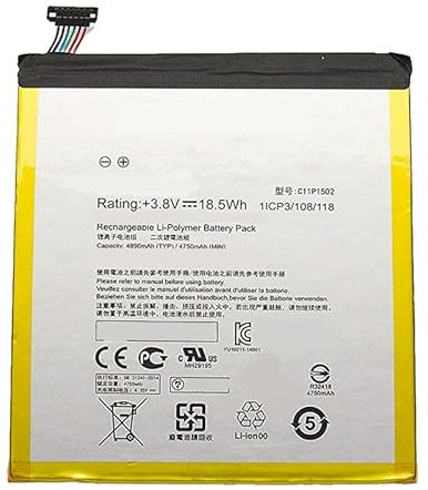 Backupower - Batteria di ricambio C11P1502, compatibile con ZenPad 10 10.1 Z300C Z300M Z300CG Z300CL P023 P01T