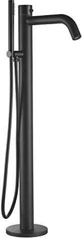 Sined Oristano Schwarze Wannenbatterie Aus Edelstahl 316l Mit Handbrause