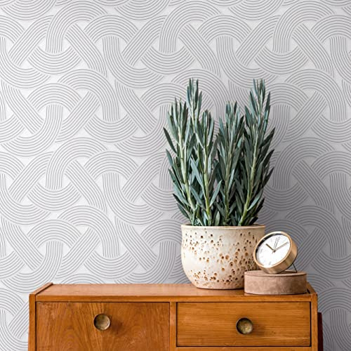 Architects Paper Tapete Art Deco Grau Silber Weiß - Architects Paper Arcade 391754 - Vliestapete Retro - 10,05 m x 0,53 m Made in Germany