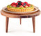 SPEShh Acacia Wooden Round Footed Serving Board - Pedestal Riser Cake Stand with Removable Legs - Charcuterie Tray Cheese Bread Fruit Vegetable Platters - Plant Holder Set 12 X 6 inches