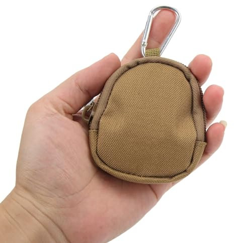 Schlüsseltasche, 3,3 x 2,6 x 1,0 Zoll 1000D Nylon Mini Schlüsseletui Geldbörse Autoschlüssel Kleine Schlüsselanhänger Tasche Outdoor Werkzeug Hüfttasche EDC Molle Pouch Waist Pack für Damen Herren