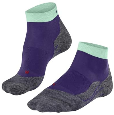 FALKE Damen Laufsocken RU4 Endurance Short W SSO Baumwolle Funktionsmaterial antiblasen 1 Paar, Lila (Amethyst 8683), 35-36