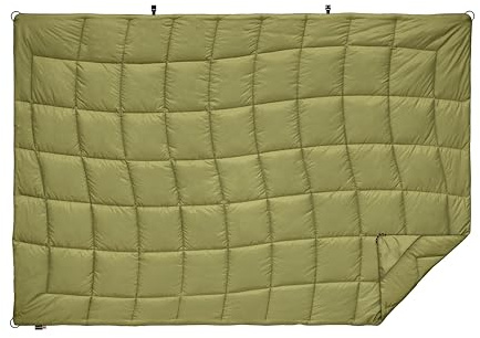 KUKÜN - Vielseitige, verstaubare Outdoor-Campingdecke, bauschige Decke, Primaloft®-Isolierung, warm, langlebig, leicht, wasserdicht, Übergröße, Strand, Stadion und mehr! 139,7 x 203,2 cm (Olivenzweig)