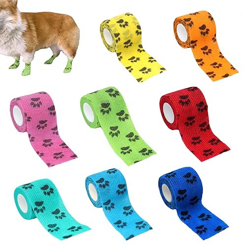 YODAOLI Dog Bandage Shoes, Bandage Shoes for Dogs, Dog Paw Protector for All Types of Dogs (8Pcs)