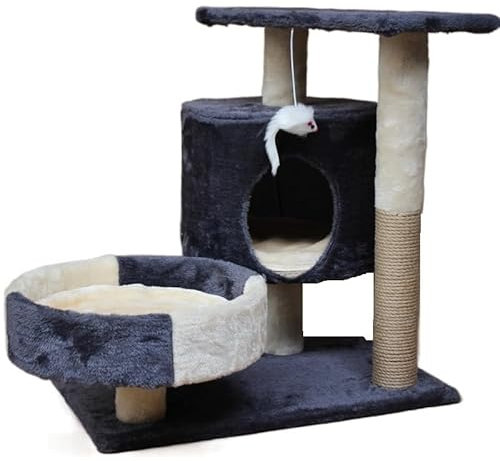 Cat's Climbing Tree Tower Pets Play Tree Scratching Tree Arbre A Chat Climbing Jumping Toy Frame Pets Simple To Assemble (Size : Navy Blue)