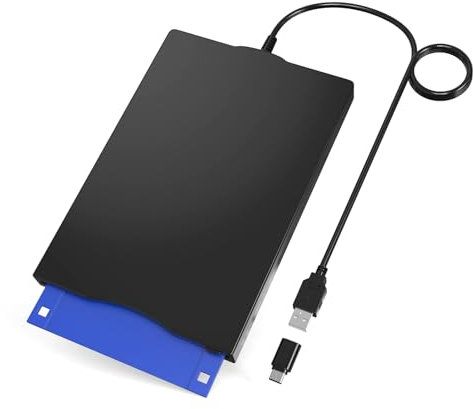 Yey USB floppy disk reader and tape drive, easy conversion with to converter, includes Zip drive reader, compatible Mac PC, Linux systems, plug play without external drivers