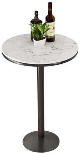 Runder Esstisch, 55cm kleiner Küchentisch mit schwarzem Sockel, Büro-Besprechungstisch im nordischen Stil, Freizeit-Couchtische, stabile, einfach zu montierende Esstische für Esszimmer Wohnzimmer Café