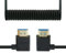 Uonecn Cable HDMI a HDMI 2.1 de alta velocidad de 48 Gbps para Atomos Ninja V, cable HDMI corto en espiral para cámaras Sony FS5| FS7| A7S3, Z CAM E2, 8K 3D HDR 1080P HD eARC