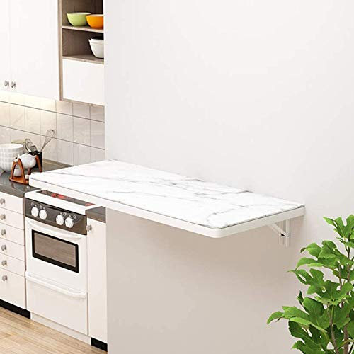 SUuim Mesa Plegable Mesa De Pared De Vidrio Templado Montada En La Pared Plegable/Oficina En Casa/Lavadero/Bar En Casa/Comedor De Cocina,100x40cm (100x40cm)
