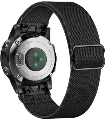 TUCOMO Elastische Nylon Armband Kompatibel mit Garmin Fenix 8 43mm/ Fenix 7S / Fenix 6S / Fenix 5S / Descent Mk2S, Quick Fit 20mm Loop Dehnbare Ersatzband für Garmin epix Pro 42mm Herren Damen