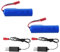 ZYGY 2PCS 3.7V 1200mAh Li-Ion Batterie mit USB Ladekabel für HJ819 DE819 Fernbedienung Boot Huina 1337 1338 1516 1517 Fernbedienung Spielzeug Auto