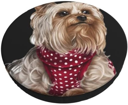 GRatka Round Stool Cover,Bar Chair Cover Hotel Anti-Slip Seat Cushion Slipcover 13in,Yorkshire Terrier Teacup Dog Baby