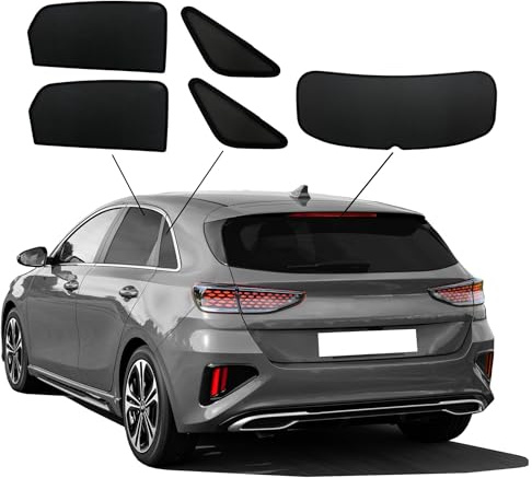 Premium SunClip Auto Sicht- & Sonnenschutz kompatibel mit Kia Ceed 3 III inkl. Facelift Fließheck 2018- INKL Tasche | kompatibel mit Kia Cee'd (CD) HB 5-türer 2018-