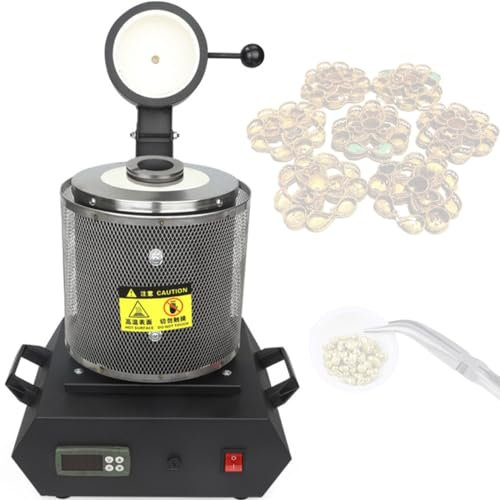 wanghaiyanBD Four de Fusion électrique, Four de Fusion d'or 1150 ℃ Machine de coulée de Four de Fusion numérique raffinage de métaux précieux Or Argent étain Aluminium
