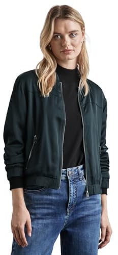 STREET ONE Damen A212259 Satin-Blouson, Hunter Green, 36