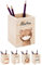 Bärenfreunde® - Personalisierter Stiftehalter Kinder aus Holz - Kreativer und praktischer Schreibtisch-Organizer Kinder mit Namen - Perfektes Einschulung Geschenk und Geburtstag (Bär)