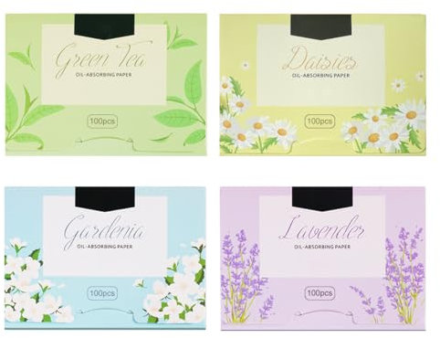 Gesicht Blotting-Papiere, 400 Gesichts-Löschpapier Ölabsorbierende Blätter für Männer Frauen, Öl-Löschpapier, Gesicht Blotting-Papiere, für Make-up, fettige Hautpflege, Mehrfarbig