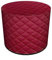 Bertoni Hocker Sitzhocker Pouf Sitzpuff Puff Aus Velours 40 x 40 cm Rund Stabil Abnehmbarer Bezug Waschbar Royal Red