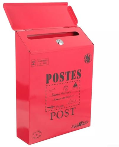 Besttoolifes Cassetta delle lettere vintage resistente alle intemperie, stile vintage, montaggio a parete, cassetta postale retrò per giornali, impermeabile