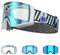 KAPVOE Selbsttönend Skibrille Snowboard skibrillen Photochrome magnetischen Linsen 100% UV400 Schutz Anti-Nebel für Damen Herren und Jugendliche kompatibel mit Helm ideal für Ski und Eisskaten 03