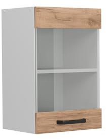 Vicco Küchenglasschrank R-Line, Goldkraft Eiche, 40 cm