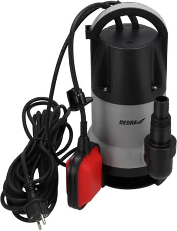 DEDRA Tauchpumpe für sauberes und verschmutztes Wasser Garden stark 900W, Turbine für 14500/min Volumenstrom, Gewicht 5,4kg, 10 Kabeladung IPX8, Max. Eintauchtiefe: 7m