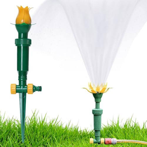 Kuxiptin Garten rotierender Sprinkler, Gartensprinkler für Hof | Head Sprinkler Spike Tragbare automatische Bewässerung | Einstellbare Sprühanlagen Wassersystem, Gartenbewässerungsinstrument für Farm,
