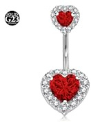 LAURITAMI 14G Bauchnabelpiercing Titan 12mm Stablänge Bauchnabel Piercing Bauchnabelpiercing Silber CZ Titanium Belly Button Bauchnabel Bars Body Piercing Schmuck damen