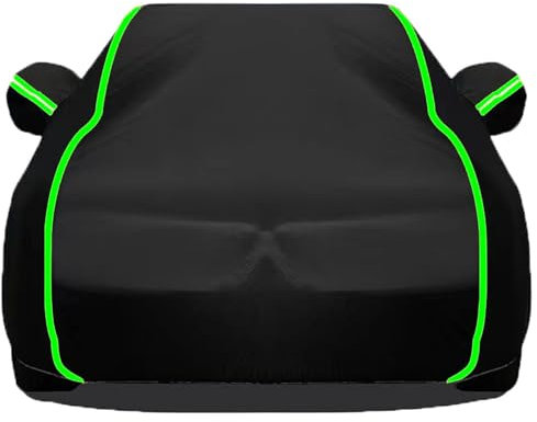 Fundas Coche para 𝖥ord 𝖪uga SUV Funda Coche Exterior,Lona Coche Impermeable Antipolvo y Antiarañazos con Cremallera Lateral Y Tiras Reflectantes Largas para Cuatro Estaciones,Black