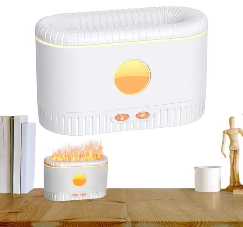 Diffusore di fiamma, umidificatore colorato per olio e aria, 200 ml, 16,6 x 8,9 x 10,5 cm, silenzioso, senza acqua, auto-spegnimento, deodorante per ambienti per casa, compleanno, caminetto
