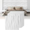 Jopassy 3D Wandpaneele 48 Stück 50 x 50 cm (12m²), 3D Wall Panels Wave Optik, PVC Wanddeko Platten, Wasserfest, Hitzebeständig, Matt weiß