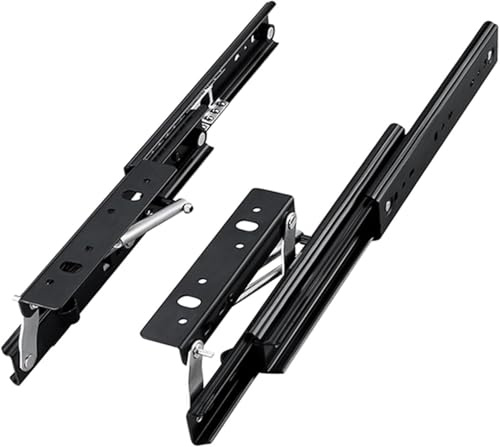 REHOOF Lift Table Drawer Slides,Table Rail Drawer Slide,Side-Mount Extension Heavy Duty Drawer Slides,Concealed Soft Close,Ball Bearing for Desk, Workbench, Dining Table, Extended Workbench 250mm