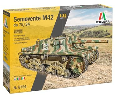 Italeri 6759 Selbstfahrende M42 75/34 Upgraded Edition, Maßstab 1:35, Plastic Model Kit/Kunststoffmodell zum Zusammenbauen