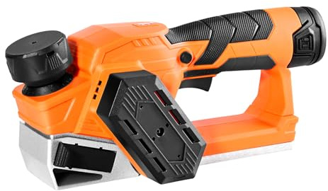 VEVOR Cordless Handheld Planer, 2-1/5-Inch Cut Width, 14500 RPM Electric Hand Wood Planer with 2 Ah 12V Lithium Battery, Brushless Motor, Adjustable Cut Depth, 2 Blades, for Woodworking Wood Chamfer