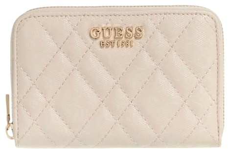 GUESS Geldbörse Isemay SLG Medium Zip Wallet Cream White Creme