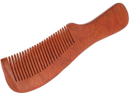 Portabler Sandelholzkamm für Haare, Braun, Glatte Oberfläche | 1 Stück, Angenehmer Griff, Kopfhautmassage, Friseurwerkzeug für Frauen