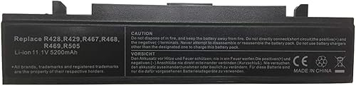 11.1V 5200mAh R428 R429 Replacement Laptop Battery Compatible for Samsung AA-PB9NC6B AA-PB9NS6B AA-PB9NC6W AA-PB9MC6W NP300E5A AA-PB9MC6B P410 AA-PB9NS6W R467 R468 R469 R505
