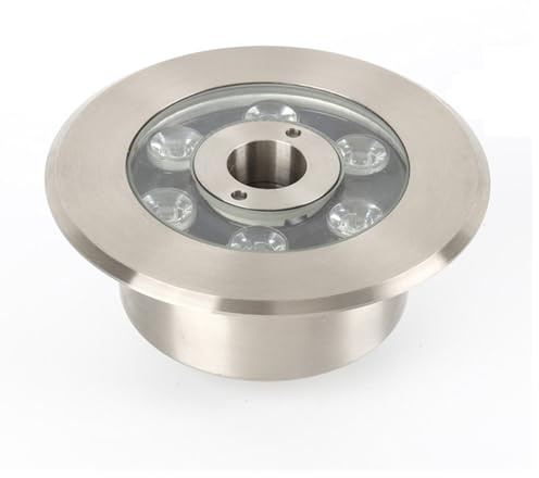 LlpsmengAE Underwater Pond Light LED Ring Fountain Light IP68 Waterproof 304 Stainless Steel Spotlight for Swimming Pool Aquarium Waterfall Landscape Lamp(White,24W-24V)