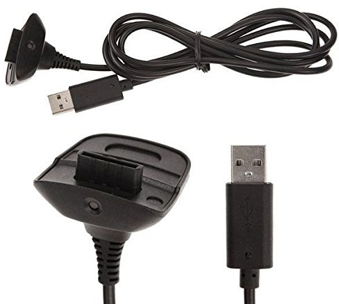 AKTrend Câble de recharge USB Wireless WiFi connecteur pour manette Xbox 360 Noir